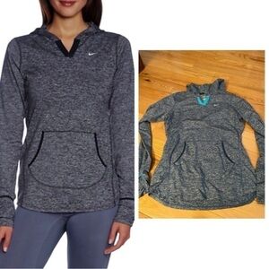 Nike Dri-Fit Element Hoodie in size M, EUC- color is blue/green heathered